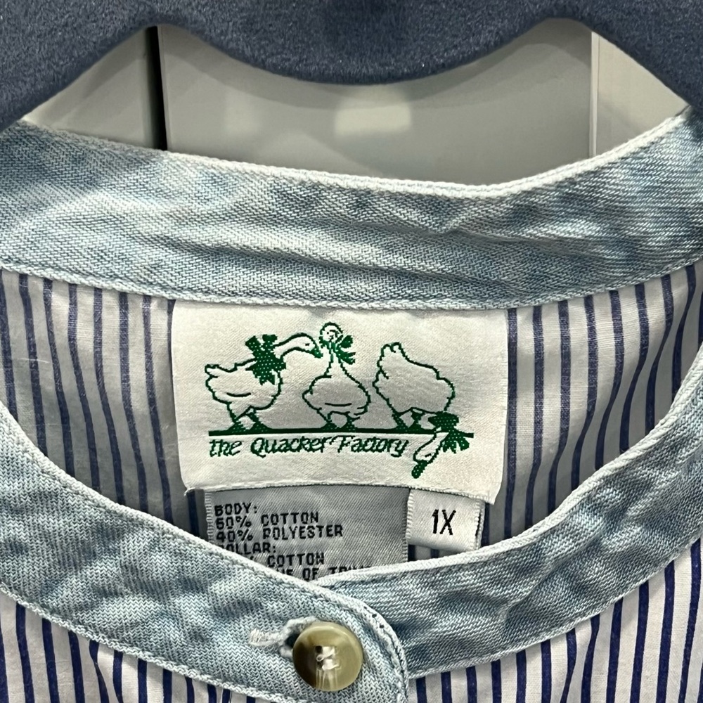 Quacker Factory Nautical Embroidered Button Down … - image 4